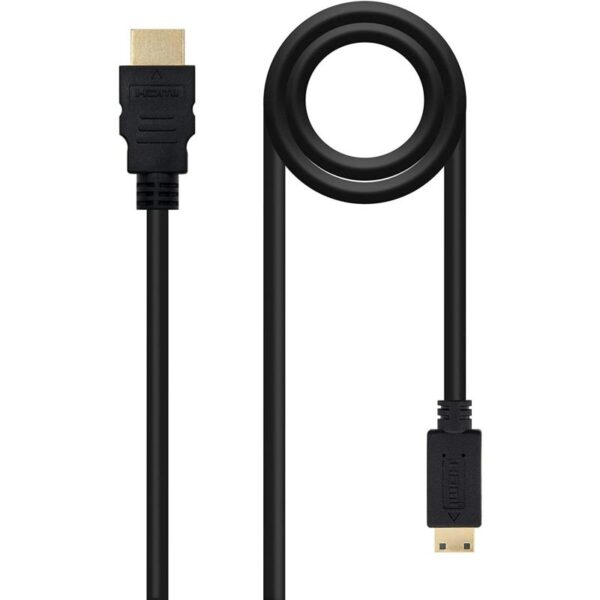 Cable HDMI Nanocable 10.15.0902/ HDMI Macho - Mini HDMI Macho/ 1.8m/ Negro - Imagen 2