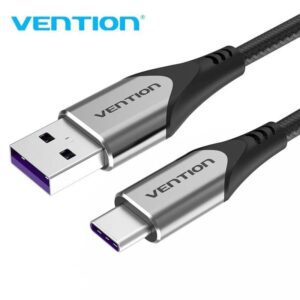 Cable USB 2.0 Tipo-C Vention COFHF/ USB Tipo-C Macho - USB Macho/ Hasta 100W/ 480Mbps/ 1m/ Gris 6922794747142 COFHF VEN-CAB COFHF