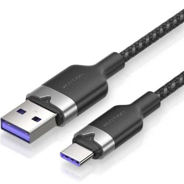 Cable USB 2.0 Tipo-C Vention CTOBF/ USB Tipo-C Macho - USB Macho/ Hasta 100W/ 480Mbps/ 1m/ Negro 6922794709645 CTOBF VEN-CAB CTOBF