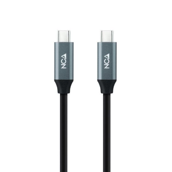 Cable USB 3.2 Nanocable 10.01.4302/ USB Tipo-C Macho - USB Tipo-C Macho/ 2m/ Gris y Negro 8433281012684 10.01.4302 NAN-CAB 10 01 4302