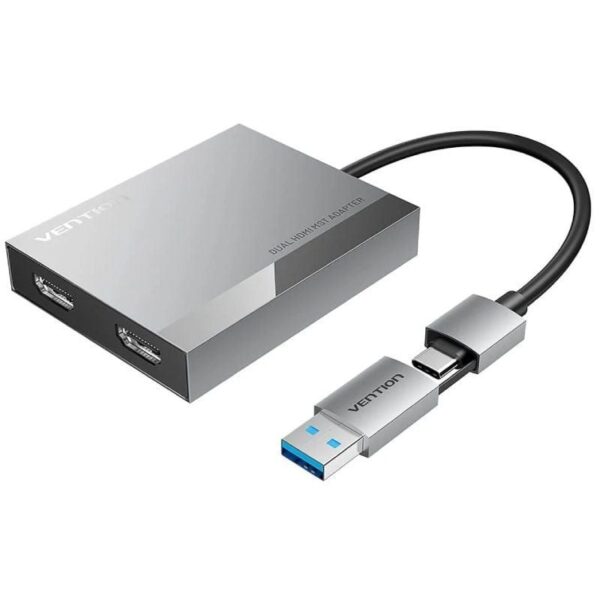 Conversor Vention ACXHB/ USB Tipo-C Macho/ USB Macho - 2x HDMI Hembra/ 15cm/ Gris 6922794783980 ACXHB VEN-CAB ACXHB