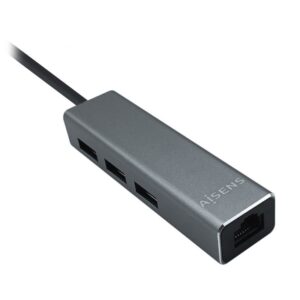 Hub USB 3.0 Aisens A106-0401/ 3xUSB/ 1xRJ45/ Gris 8436574704105 A106-0401 AIS-HUB A106-0401