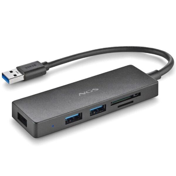 Hub USB NGS IHUB READER/ 3xUSB 3.0/ 1xLector de Tarjetas - Imagen 2