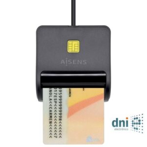 Lector de DNI Aisens ASCR-SN01-BK/ Negro 8436574706093 ASCR-SN01-BK AIS-DNI ASCR-SN01-BK