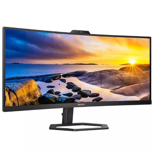 Monitor Profesional Ultrapanorámico Curvo Philips 34E1C5600HE 34"/ WQHD/ Webcam/ Multimedia/ Regulable en altura/ Negro - Imagen 2