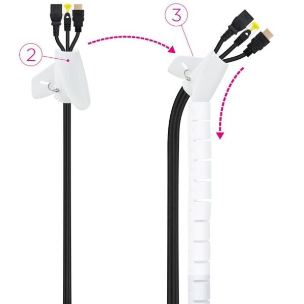 Organizador de Cables en Espiral Nanocable 10.36.0002-W/ 2m - Imagen 3