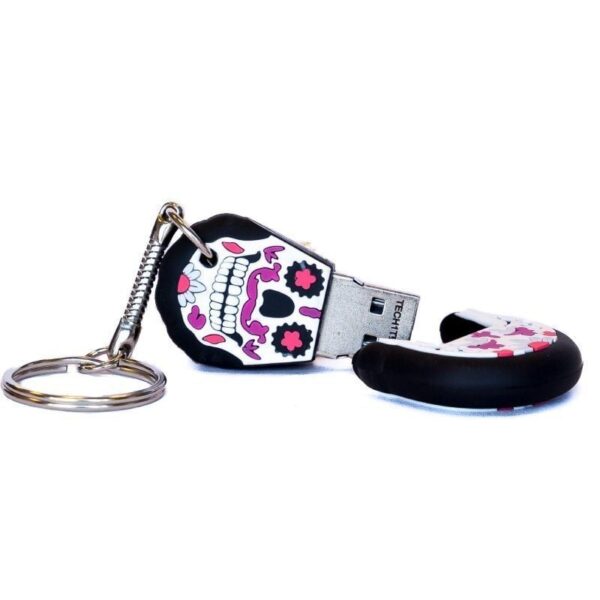 Pendrive 32GB Tech One Tech Calavera Pinky USB 2.0 - Imagen 2