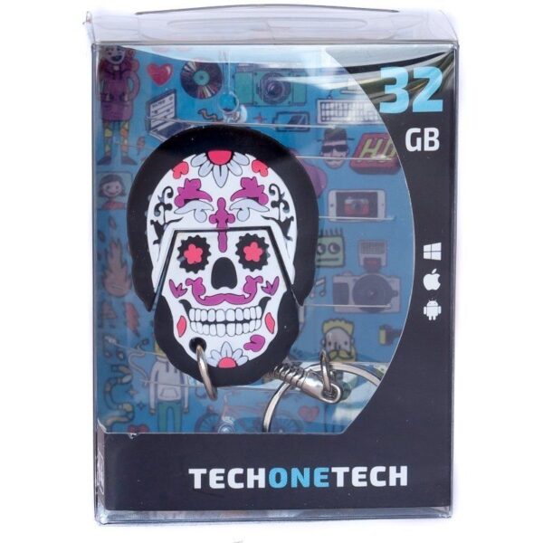 Pendrive 32GB Tech One Tech Calavera Pinky USB 2.0 - Imagen 4