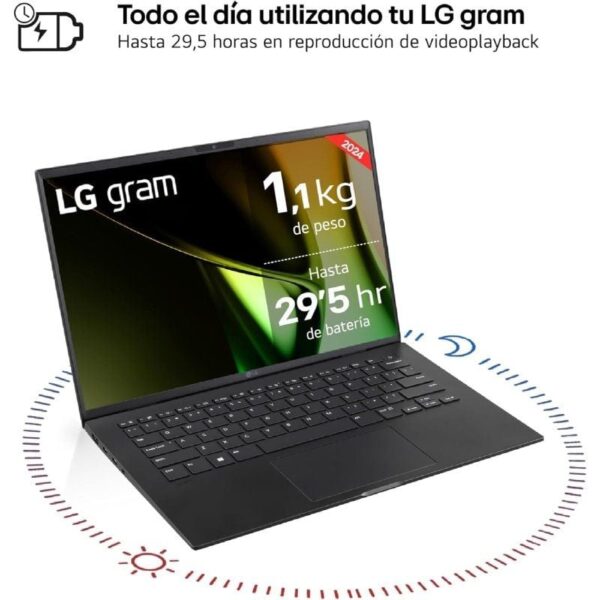 Portátil LG Gram 14ZD90S-G.AX75B Intel Core Ultra 7-155H/ 16GB/ 512GB SSD/ 14"/ Sin Sistema Operativo - Imagen 4