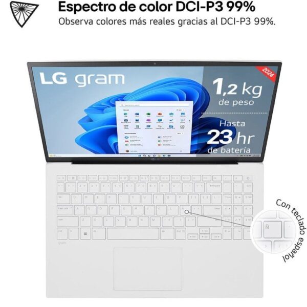 Portátil LG Gram 15Z90S-G AA74B Intel Core Ultra 7-155H/ 16GB/ 512GB SSD/ 15.6"/ Win11 - Imagen 2