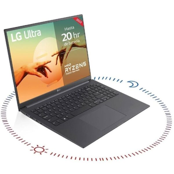 Portátil LG Ultra 16UD70R-G.AX56B Ryzen 5 7530U/ 16GB/ 512GB SSD/ 16"/ Sin Sistema Operativo - Imagen 2