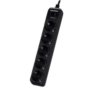 Regleta con interruptor Cyberpower B0520SC0-DE/ 5 Tomas de corriente/ Cable 1.8m/ Negra 4712856275858 B0520SC0-DE CYB-REGLETA B0520SC0-DE