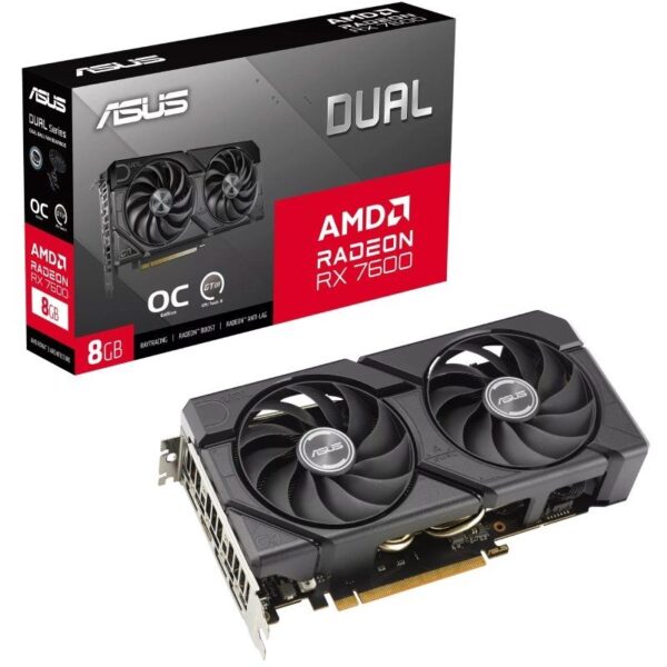 Tarjeta Gráfica Asus Dual Radeon RX 7600 EVO OC/ 8GB GDDR6 4711387779392 90YV0LD0-M0NA00 ASU-GF RAD RX7600 D EV OC 8G