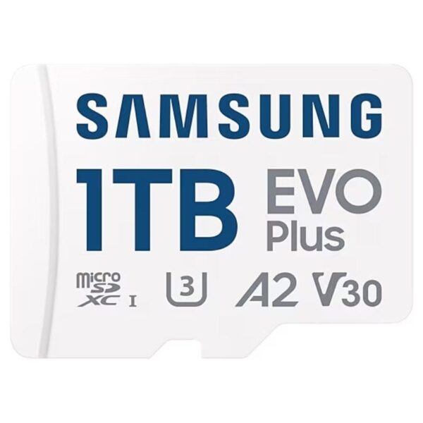 Tarjeta de Memoria Samsung EVO Plus 2024 1TB microSD XC con Adaptador/ Clase 10/ 160MBs 8806095385112 MB-MC1T0SA/EU SAM-MICROSD EVO P 2024 1TB