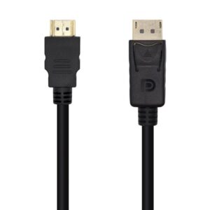 Cable Conversor Aisens A125-0460/ Displayport Macho - HDMI Macho/ Hasta 5W/ 2300Mbps/ 3m/ Negro 8436574705133 A125-0460 AIS-CAB A125-0460