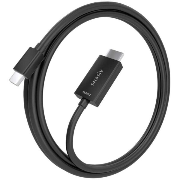 Cable Conversor Aisens A125-0888/ Mini DisplayPort Macho - HDMI 4K Macho/ 2m/ Negro - Imagen 2