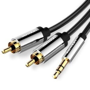 Cable Estéreo Vention BCFBI/ Jack 3.5 Macho - 2x RCA Macho/ 3m/ Negro 6922794734371 BCFBI VEN-CAB BCFBI