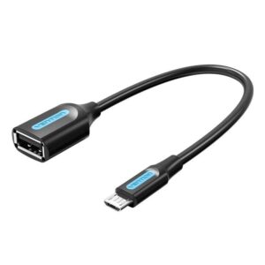 Cable USB 2.0 Vention CCUBB/ MicroUSB Macho - USB Hembra/ 480Mbps/ 15cm/ Negro 6922794749405 CCUBB VEN-CAB CCUBB