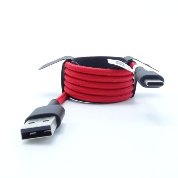 Cable USB 2.0 Xiaomi SJV4110GL/ USB Macho - USB Tipo-C Macho/ 1m/ Rojo y Negro - Imagen 2