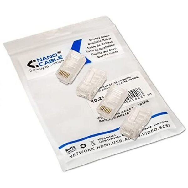 Conector RJ45 Nanocable 10.21.0101/ Cat.5e/ 10 uds - Imagen 2