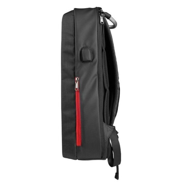 Mochila Mars Gaming MB2 para Portátil hasta 17.3"/ Puerto USB/ Antirrobo/ Impermeable/ Gris y Roja - Imagen 4