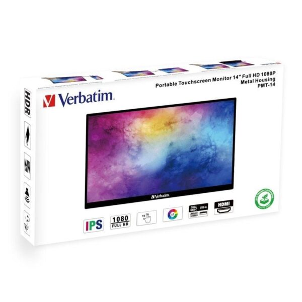 Monitor Portátil Táctil Verbatim PMT-14 14"/ Full HD/ Multimedia/ Negro - Imagen 4