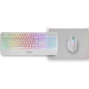 Pack Gaming Mars Gaming MCP124/ Teclado H-MECH  + Ratón Óptico + Alfombrilla/ Blanco 8435693105831 MCP124WES TAC-PACK MCP124 WH