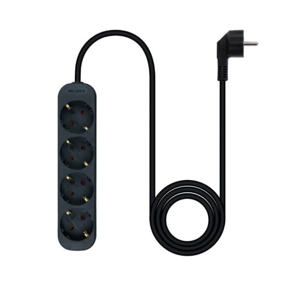 Regleta Nanocable 10.37.0004-NS-BK/ 4 Tomas de Corriente/ Cable 1.4m/ Negra - Imagen 2