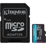Tarjeta de Memoria Kingston CANVAS Go! Plus 64GB microSD XC con Adaptador/ Clase 10/ 170MBs 740617301045 SDCG3/64GB KIN-MICROSD SDCG3 64GB
