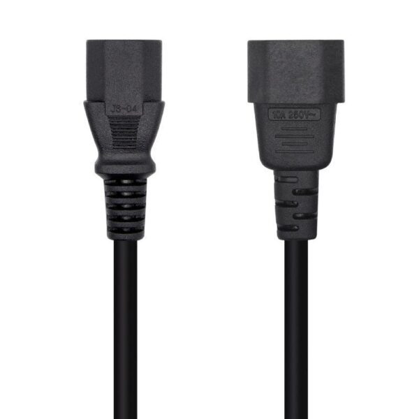 Cable Alimentación Aisens A132-0466/ C13 Hembra - C14 Macho/ Hasta 1500W/ 3m/ Negro - Imagen 2