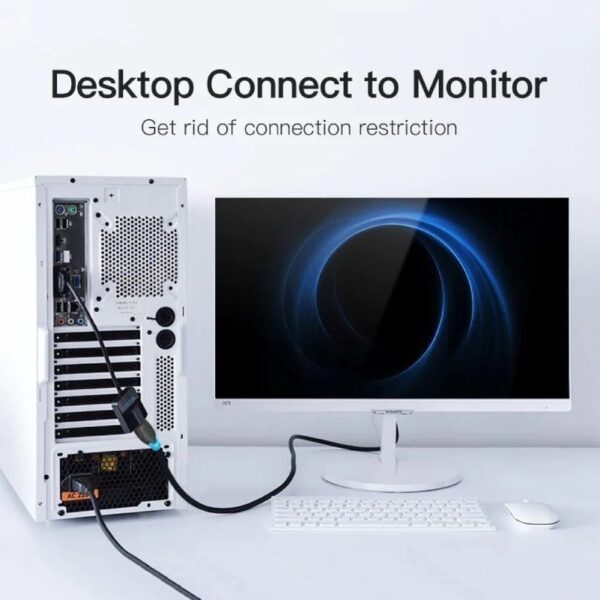 Cable Conversor Vention ACNBB/ VGA Macho - HDMI Hembra/ 15cm/ Negro - Imagen 2