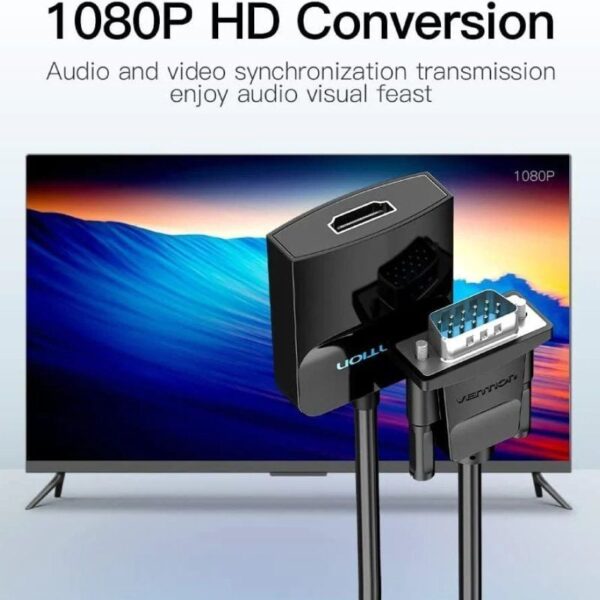 Cable Conversor Vention ACNBB/ VGA Macho - HDMI Hembra/ 15cm/ Negro - Imagen 5