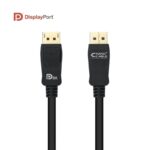 Cable DisplayPort 1.4 8K Nanocable 10.15.2502/ DisplayPort Macho - DisplayPort Macho/ 2m/ Certificado/ Negro 8433281009943 10.15.2502 NAN-CAB 10 15 2502