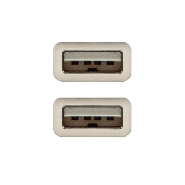 Cable USB 2.0 Nanocable 10.01.0302/ USB Macho - USB Macho/ 1m/ Beige - Imagen 3