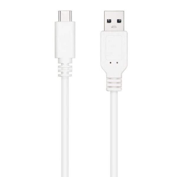 Cable USB 2.0 Nanocable 10.01.2101-W/ USB Tipo-C Macho - USB Macho/ 1m/ Blanco - Imagen 2