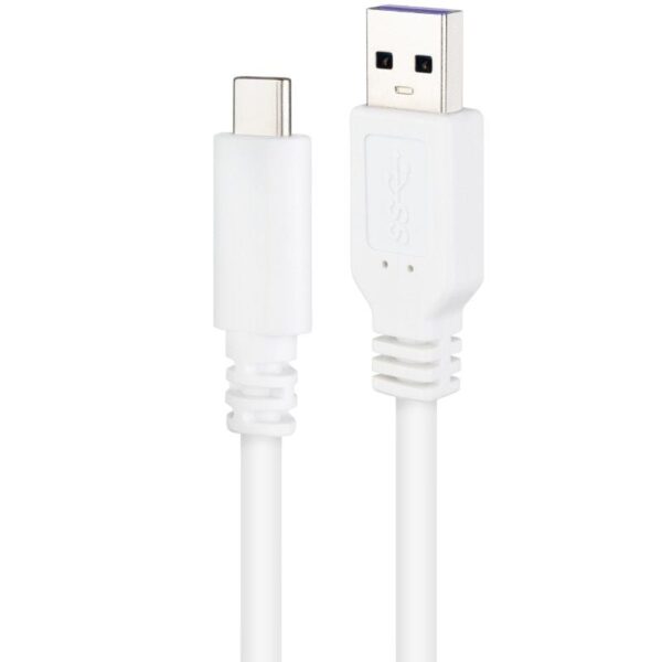 Cable USB 2.0 Nanocable 10.01.2101-W/ USB Tipo-C Macho - USB Macho/ 1m/ Blanco - Imagen 3