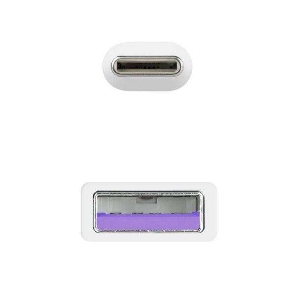Cable USB 2.0 Nanocable 10.01.2101-W/ USB Tipo-C Macho - USB Macho/ 1m/ Blanco - Imagen 4