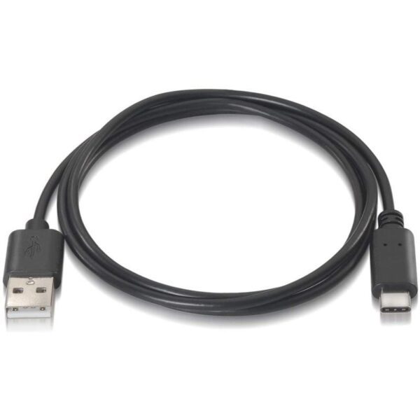 Cable USB 2.0 Tipo-C Aisens A107-0051/ USB Tipo-C Macho - USB Macho/ Hasta 9W/ 625Mbps/ 1m/ Negro - Imagen 2
