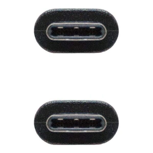 Cable USB 2.0 Tipo-C Nanocable 10.01.2301/ USB Tipo-C Macho - USB Tipo-C Macho/ 1m/ Negro - Imagen 2