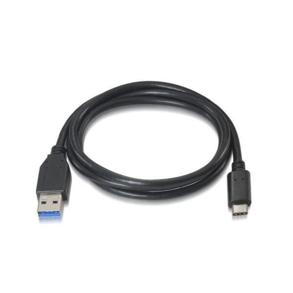 Cable USB 3.1 Tipo-C Aisens A107-0060/ USB Tipo-C Macho - USB Macho/ Hasta 27W/ 625Mbps/ 1m/ Negro - Imagen 2