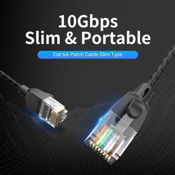 Cable de Red RJ45 UTP Vention IBIBH Cat.6A/ 2m/ Negro - Imagen 2