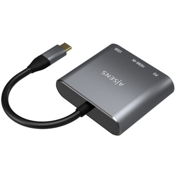 Conversor Aisens A109-0669/ USB Tipo-C Macho/ HDMI Hembra - USB Hembra - USB Tipo-C Hembra/ 15cm/ Gris - Imagen 2