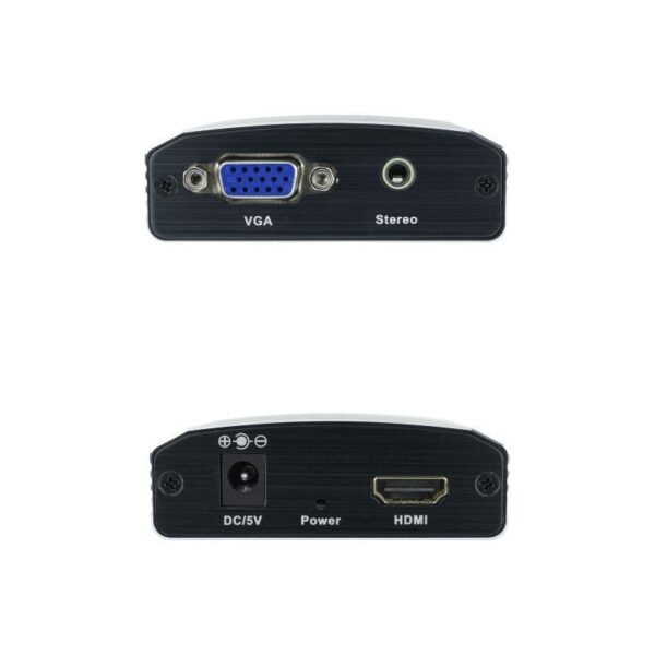 Conversor Nanocable 10.16.2101-BK/ HDMI Hembra - VGA Hembra/ Jack 3.5 Hembra/ 15cm/ Negro - Imagen 2
