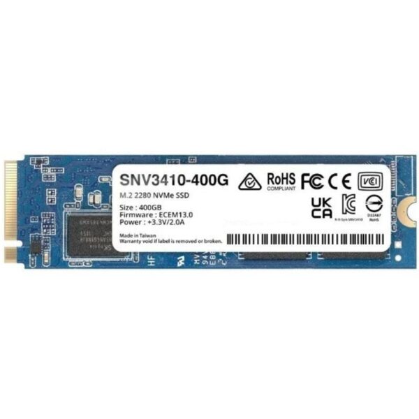 Disco SSD Synology SNV3410 400GB/ M.2 2280 PCIe NVMe 4711174724598 SNV3410-400G SYN-SSD M2 SNV3410-400GB
