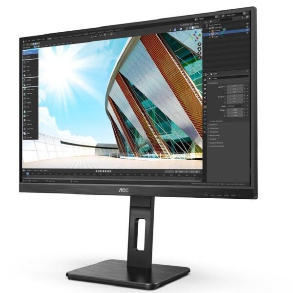 Monitor Profesional AOC 27P2Q 27"/ Full HD/ Multimedia/ Regulable en altura/ Negro - Imagen 2