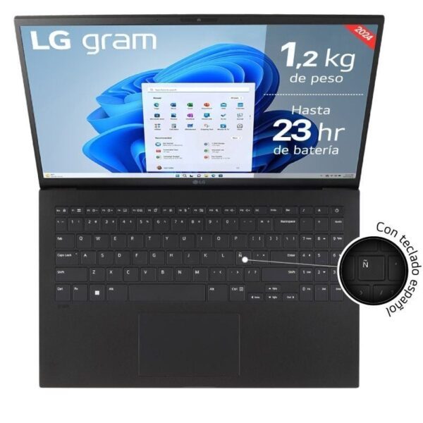 Portátil LG Gram 15Z90S-V.AP55B Intel Core Ultra 5-125H/ 16GB/ 512GB SSD/ 15.6"/ Win11 Pro - Imagen 4