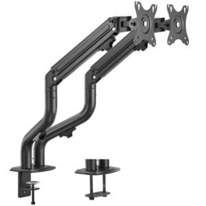 Soporte de Mesa para 2 Monitores Aisens DT32TSR-141/ Giratorio/ Inclinable/ hasta 8kg