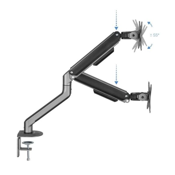 Soporte de Mesa para Monitor TooQ DB4032TNR-G/  Giratorio/ Inclinable/ hasta 9kg - Imagen 3