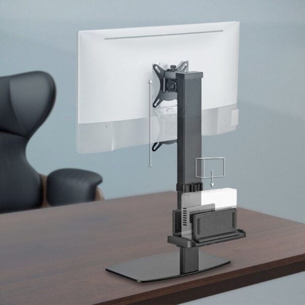 Soporte de Sobremesa para Monitor,TV y MiniPC Aisens DT32TSR-165/ Giratorio/ Inclinable/ hasta 8kg - Imagen 5