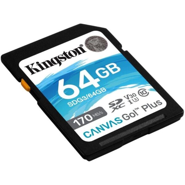 Tarjeta de Memoria Kingston CANVAS Canvas Go! Plus 64GB SD XC/ Clase 10/ 170MBs - Imagen 2